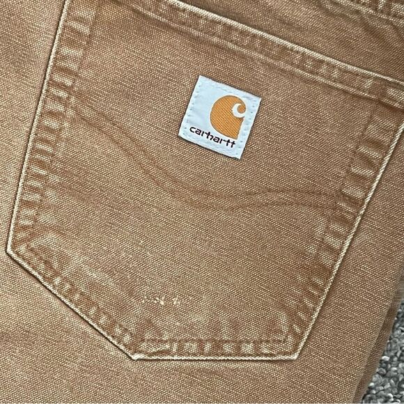 Carhartt 38x32 Men's Canvas Workwear Relaxed Fit Denim Pants - Brown - Picture 5 of 10